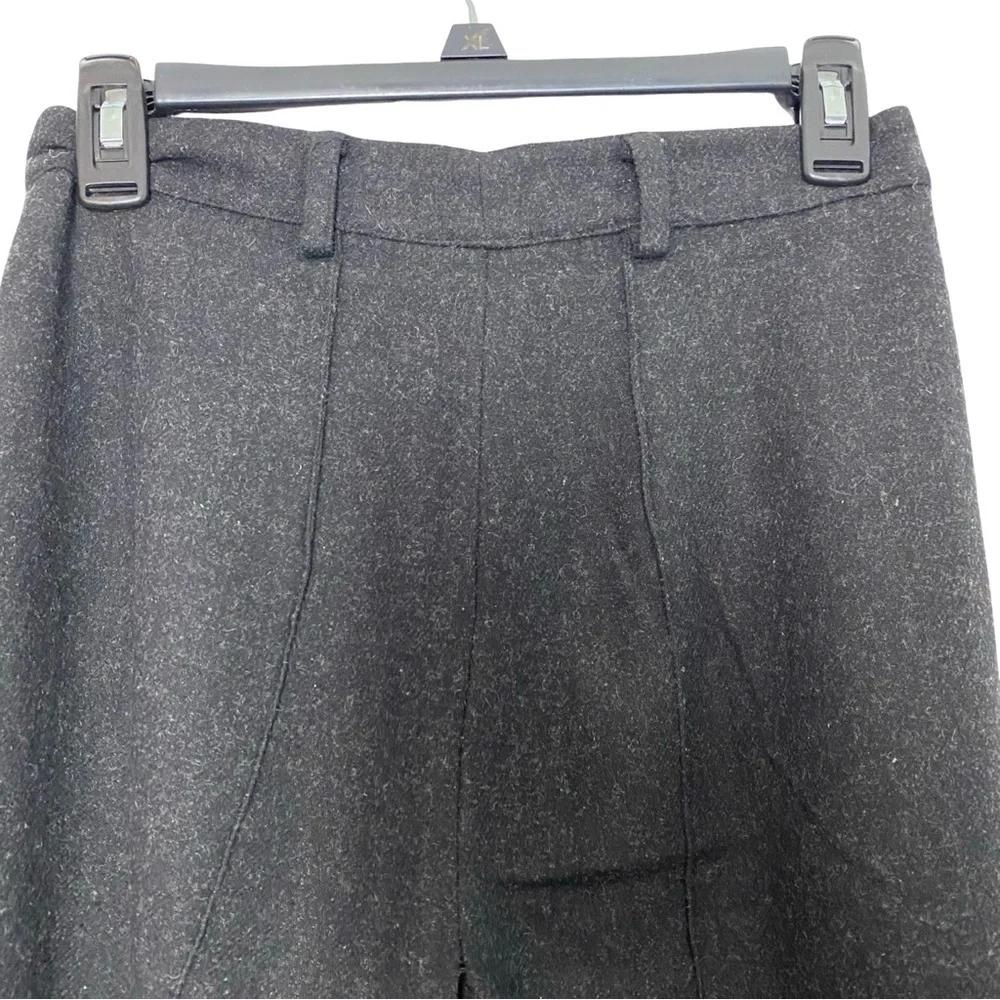 7115 By Szeki Wool Pants Womens Size Small Black Gray Tapered High Rise Waist